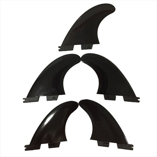 High quality plastic rudder surfboard soft rudder FCSII 2GL+3G5 5 sets black