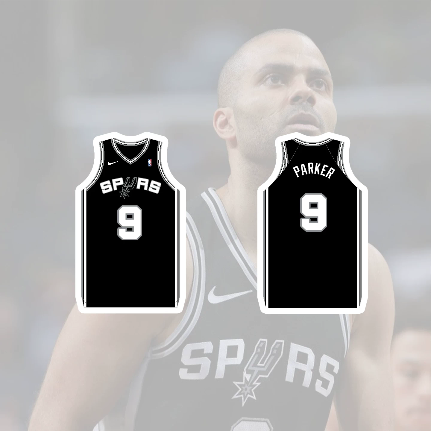 Пластиковая холодильная магнитная наклейка SPURS оригинальная Lippack Big3 Дункан Джиноболи Сан-Антонио Спёрс
