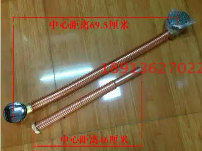 Copper bathtub drainer lengthened and thickened feet Step on the bathtub drain pipe overflow water absorption bullet jump universal universal horizontal and vertical water outlet