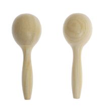 Orff instrument rattle hammer hammer hammer sand stick early education teaching aids raw wood color sandball varnish sand hammer sand ball