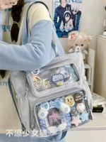 Сумка-тоут молочно-голубого цвета