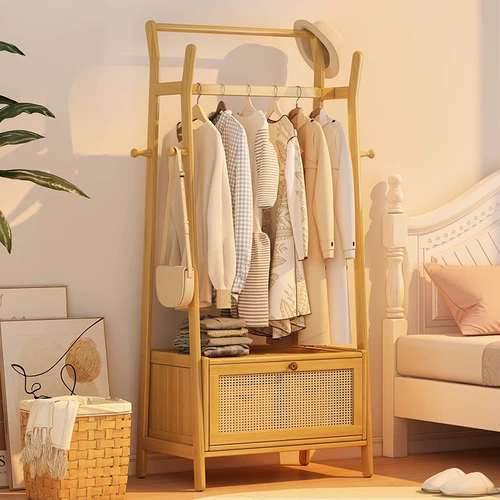 Сплошная древесная живая подвесная вешалка пол -для подвесного приюта Новая китайская вешалка для хранения ленты для хранения