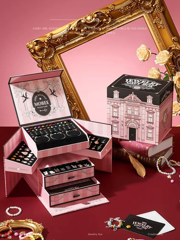 Duolayer kids jewelry box: a girl's heart-bursting storage