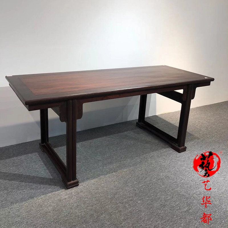 Red Wood Furniture Zambia Blood Sandalwood Case Chinese Solid Wood Desk Imitation Ancient Desk Painting And Calligraphy Desk Bill Calligraphy Desk