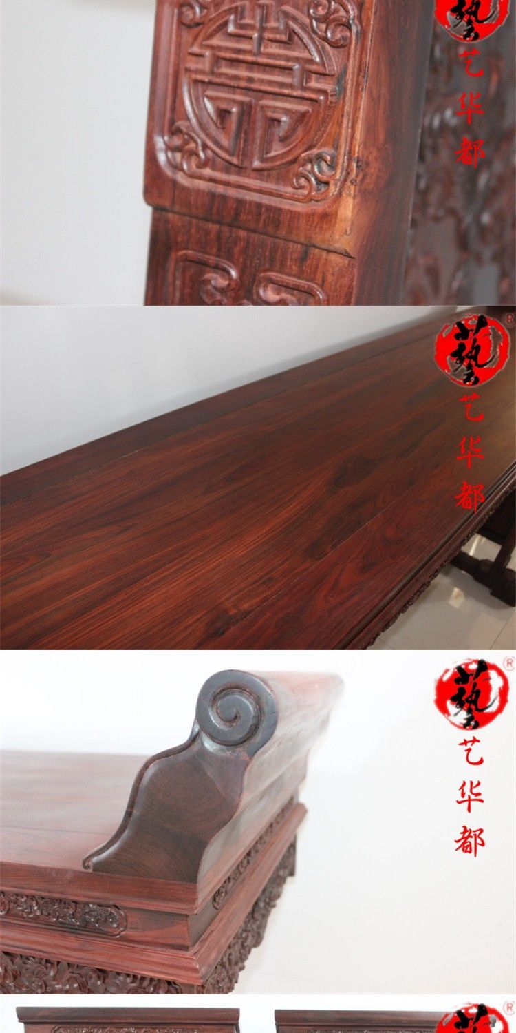 Đồ gỗ gụ Lào gỗ hồng đỏ Zhongtang sáu mảnh gỗ rắn cổ Ganoderma lucidum phong cách Trung Quốc Zhongjiao Dalbergia - Bàn / Bàn mẫu bàn ghế sofa gỗ đẹp