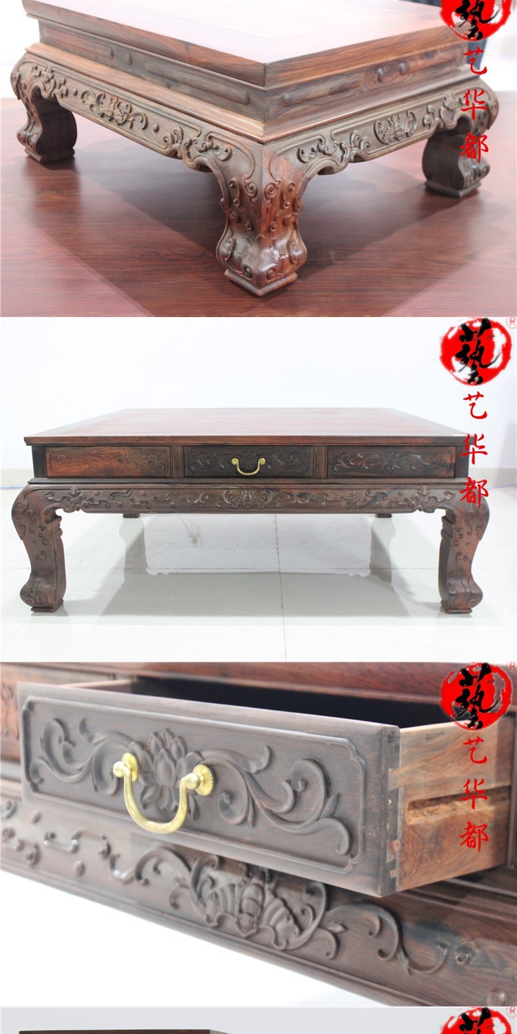 Nội thất gỗ gụ Lào gỗ hồng đỏ cuốn sách mười một bộ sofa gỗ rắn kết hợp cổ sofa Sian gỗ hồng sắc - Bộ đồ nội thất kệ tivi