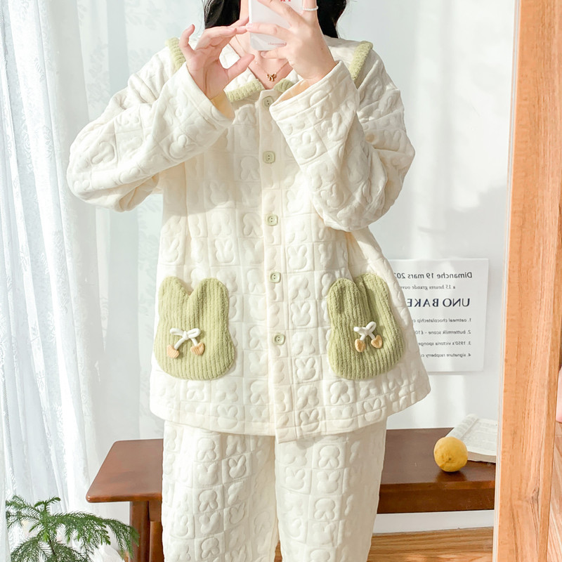 Air Cotton Maternity Wear for Spring, Autumn, and Winter, Pure Cotton Thick Style Postpartum Maternity Pajamas, Special Nursing Wear for the Postpartum Period, October 11 Air Cotton Maternity Wear for Spring, Autumn, and Winter, Pure Cotton Thick Style Postpartum Maternity Pajamas, Special Nursing Wear for the Postpartum Period, October 11