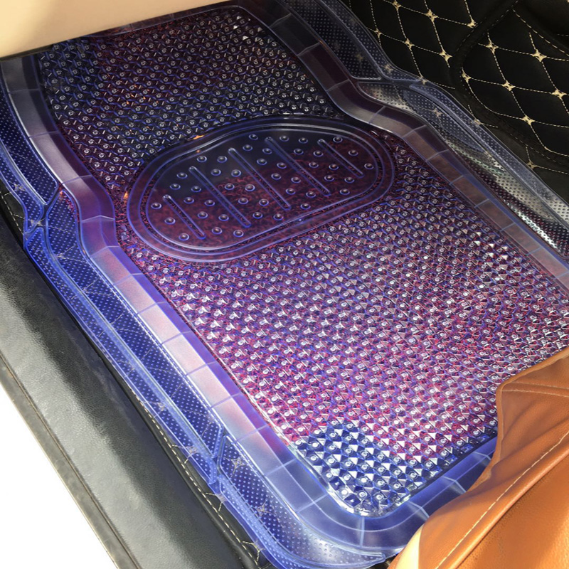 Front and rear row single piece car transparent universal floor mat Waterproof non-slip anti-dirty latex floor mat PVC plastic easy to clean