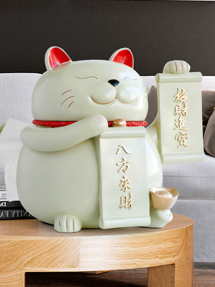 Simple modern lucky cat decoration decoration Creative store opening housewarming gift tissue box Toilet paper box decoration