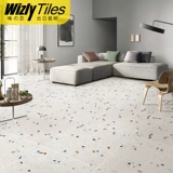 Foshan Tile 600x600 Trip All -porcelain Красочный водный мельница, прозрачная линия, ресторан, ресторан Ins ins wind net, красные плитки