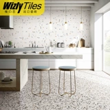 Foshan Tile 600x600 Trip All -porcelain Красочный водный мельница, прозрачная линия, ресторан, ресторан Ins ins wind net, красные плитки