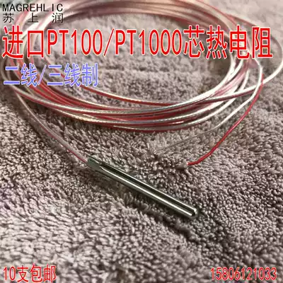 Imported two-wire PT100 platinum thermal resistance temperature sensor monitor PT1000 resistive monitor 3X30mm