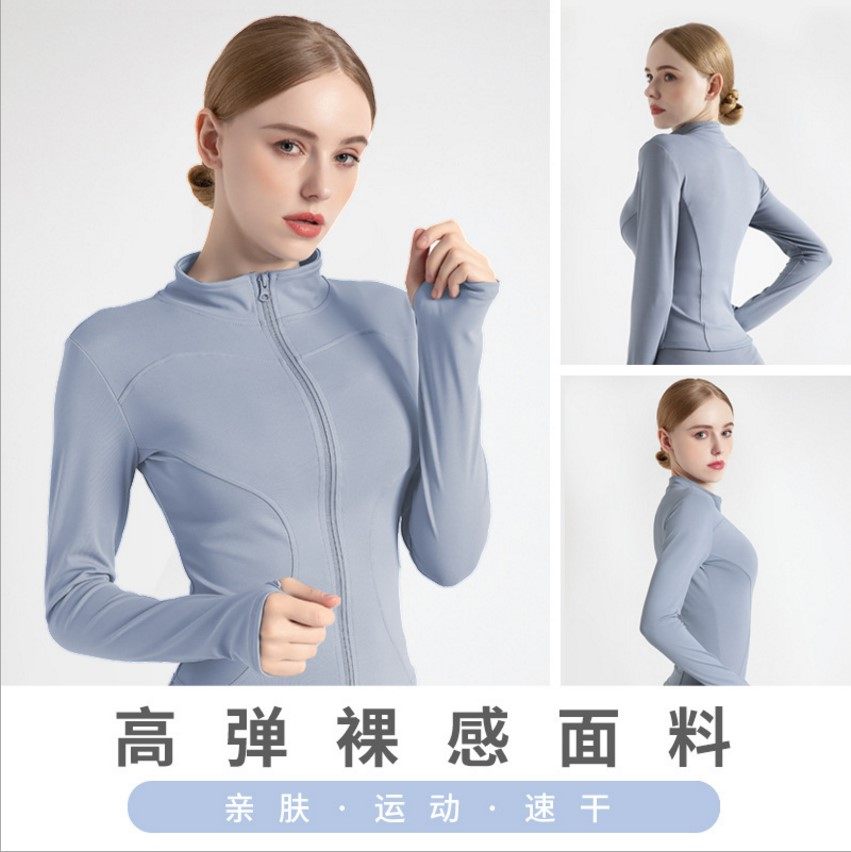 Outlet Japan Sports Jacket Woman Autumn Winter Yoga Instruments Fitness Tight Collar Casual Running Breathable Speed Dry Clothes