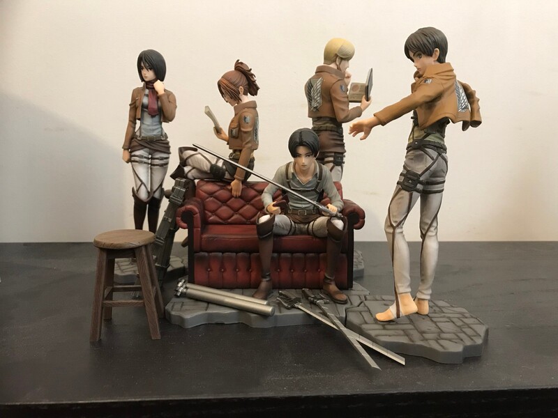 Attack on Titan Levi Commander Eren Hanji Ichibansho Figure Collectible New in Stock