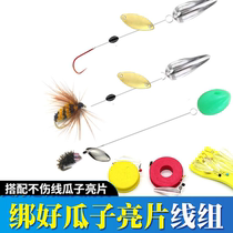 Luya bait does not hurt the line melon seeds sequins tie the finished nano fly hook insects white strips horse mouth dragon scales bionic group