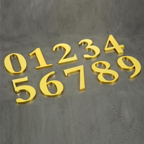 New three-dimensional metal retro price display logo high-grade Arabic house number door sticker