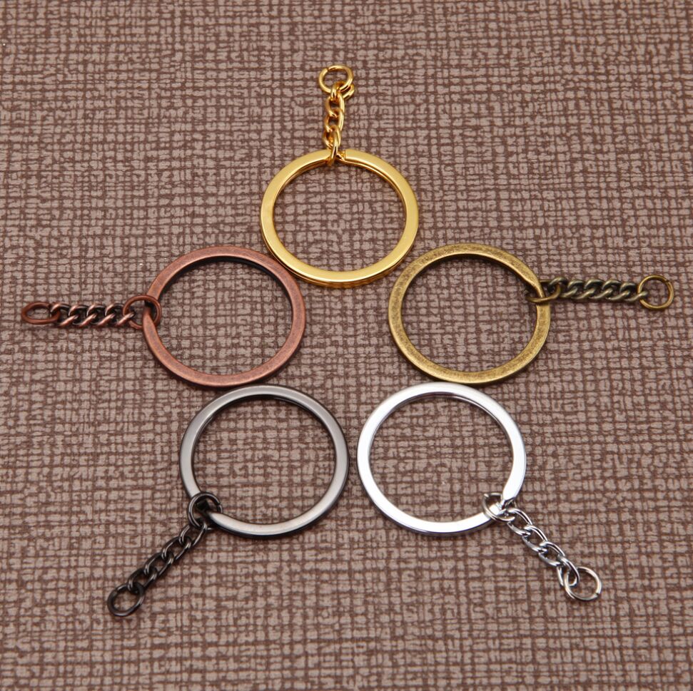 High-grade hardware 25mm key ring key chain DIY gift key ring key ring electroplating separate key ring