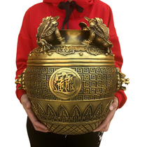 Copper antique Sifang Nacai Treasure Basin Ornaments