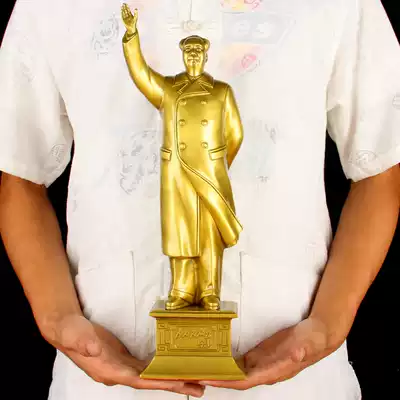 Chairman Mao's bronze statue copper waving Mao Zedong's standing statue like a great man's sculpture like a fortune living room office