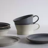 Японская матовая керамическая посуда, обеденная тарелка, супница
