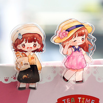 Core Strangeness Flashy Life Acrylic Hand Ledger Clips Stationery Ins Wind Bill Handbill Paper Office Document Fixed