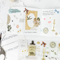 pet tape split transparent retro Net red transparent PET hand tent waterproof sticker decorative hand account material