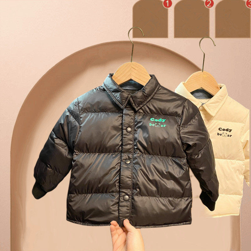 Male and boy turn in handsome and thin medium and thick white duck suede down jacket for baby winter liner jacket boy dress