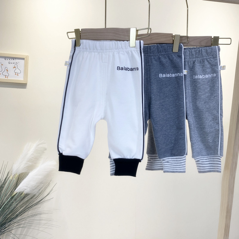 Infant loose pure face large PP pants male and female baby spring autumn season baby can open crotch pants casual autumn clothes