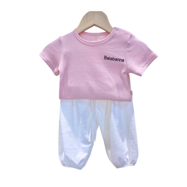 Infant summer thin internet celebrity suit summer clothes ເຄື່ອງນຸ່ງຫົ່ມເດັກນ້ອຍຜູ້ຊາຍແລະແມ່ຍິງເດັກນ້ອຍອາຍຸ 1 ປີ 3 ເດັກນ້ອຍຕ້ານການກັນຍຸງ pants ເຄື່ອງນຸ່ງຫົ່ມ