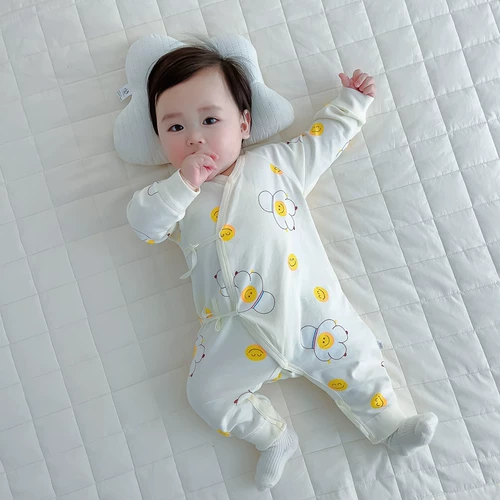 Новорожденный чистый хлопок детка без костей, мужчина и женщина, детская бабочка, одежда для малышей