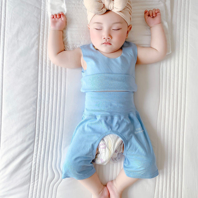 Fear of electric heating Bag Baobao Summer thin models Modale without bone baby cool quick sleeveless vest infant Summer care suit