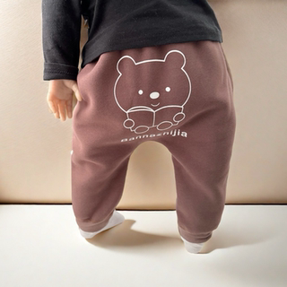 婴儿裤子无骨纯棉加绒男女宝宝宽松大PP裤子儿童哈伦大屁屁裤秋冬