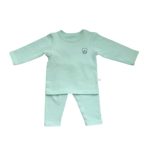 Детский осенний хлопковый лонгслив для новорожденных, бандаж пупочный, комплект для раннего возраста, пижама, высокая талия