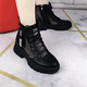 ເກີບ Mesh Martin ສໍາລັບແມ່ຍິງໃນພາກຮຽນ spring ແລະ summer, breathable hollow soft leather boots, casual versatile flat boots for women, low-heeled mesh boots