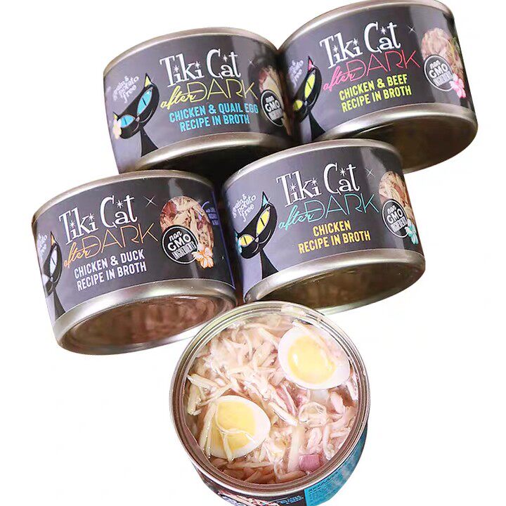 Tiki cat Tiki grain-free staple food cat canned black night legend series imported cat canned wet food for kittens 156g