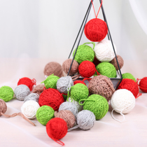 Christmas Tree Decorations Pendant Christmas Flowers Rings Diy Handmade Material Accessories Floral Decoration Pendulum Wool