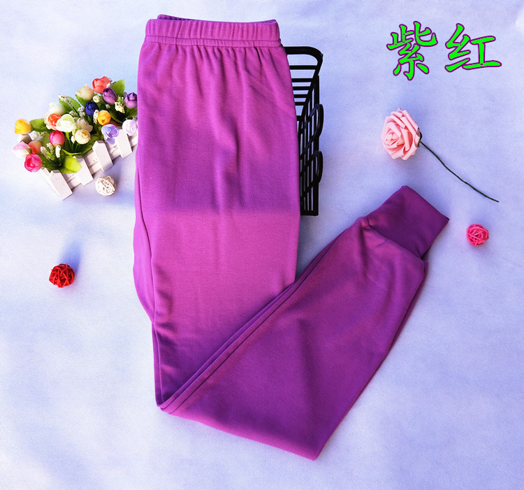 2 miếng kẹo màu mới Phụ nữ cotton mùa thu quần cotton quần cotton xà cạp Quần ấm quần giữ nhiệt nữ