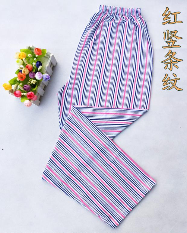 Quần ngủ mùa xuân và mùa thu bông quần nhà quần phim hoạt hình lỏng thường nhà quần bông nhà dịch vụ điều hòa không khí quần quần ống rộng nữ