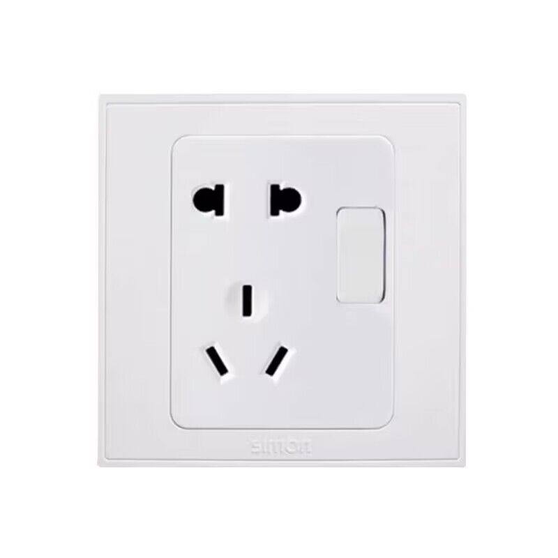 Simon switch socket C5 series open double control 5 holes Home 23 inserts 5 holes with switch wall socket-Taobao
