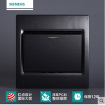Siemens Switch Panel Siemens Switch Socket Spiritual Series Metal Black One-Open Dual-Control Switch Fluorescence