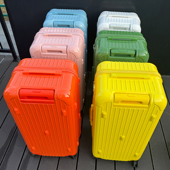 Extra Large Capacity ins Trendy Luggage Suitcase for Women 34inch Student Travel Suitcase High-Value Trolley Case for Men in Macaron Color