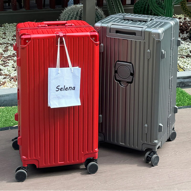 New Thickened Aluminum Frame Suitcase for Women, Extra Large Capacity Travel Suitcase, 20inch Carry-On Suitcase, Multifunctional Trolley Case for Men, 28 New Thickened Aluminum Frame Suitcase for Women, Extra Large Capacity Travel Suitcase, 20inch Carry-On Suitcase, Multifunctional Trolley Case for Men, 28