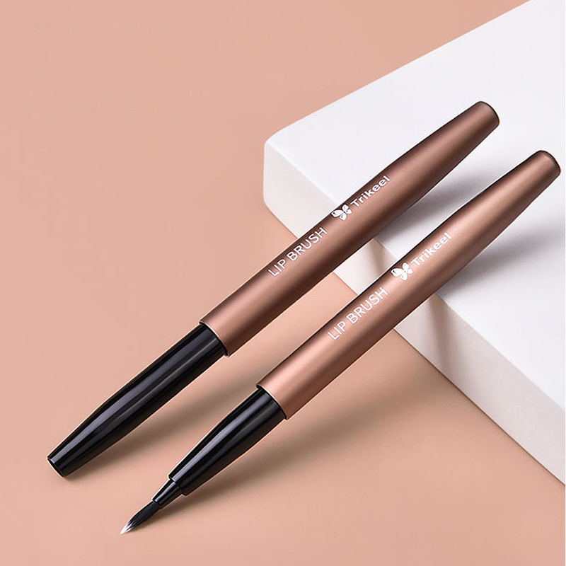 Fine lip brush telescopic female portable mouth red brushed color makeup mesh red face Nine recommended makeup brushed lip line