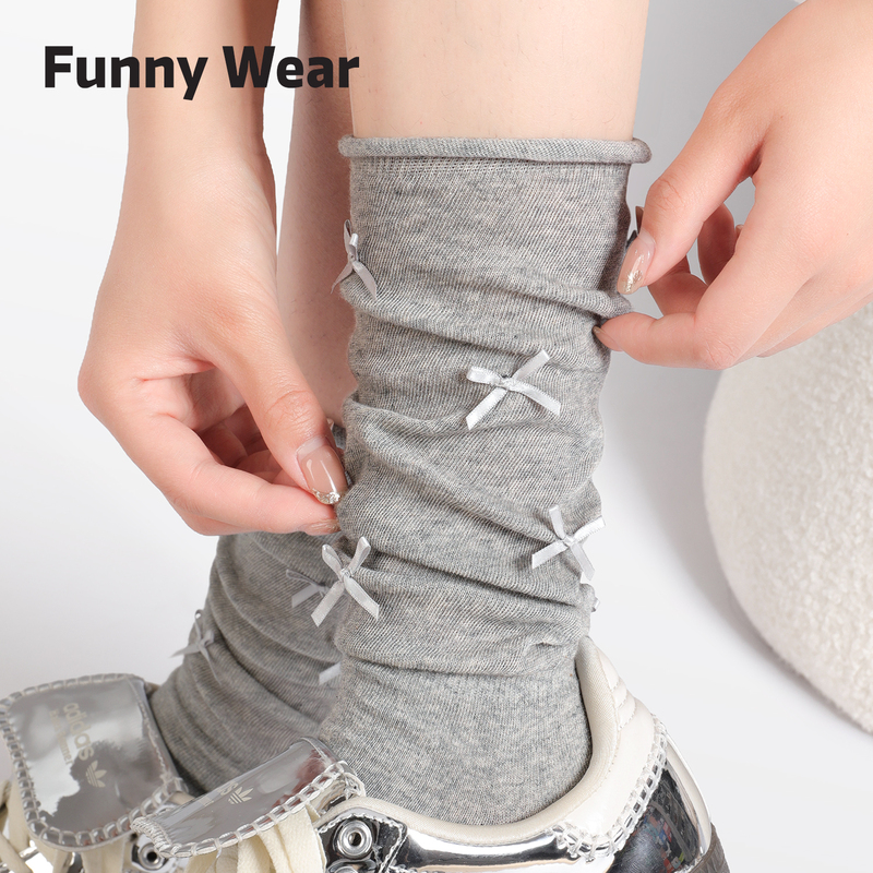 Ballet-Style Socks for Women, New Autumn Hot-Selling Thin Slouch Socks, Miu-Style Gray Mid-Calf Cotton Socks, Summer Long Socks Ballet-Style Socks for Women, New Autumn Hot-Selling Thin Slouch Socks, Miu-Style Gray Mid-Calf Cotton Socks, Summer Long Socks