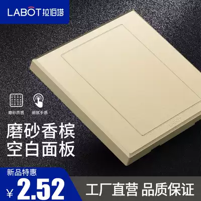 Raberta 86 champagne gold wall concealed switch socket panel package blank panel cover whiteboard