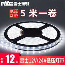 Lex led light strip 12V low voltage 5050 super bright 24v v patch 2835 outdoor waterproof counter decorative light bar