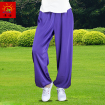 Single Tai Chi pants Men and women South Korean silk Chinese aged kung fu martial arts Tai Chi Fu Tai Chi Fu Costume Single Pieces Tai Chi Blouse
