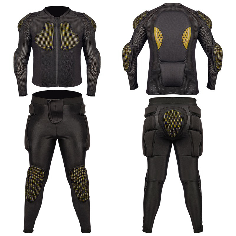 Cycling, Skiing, Skateboarding, Downhill Anti-Fall Protective Gear, Back Protector, Elbow Protector, Chest Protector, Inner Wear Protective Gear Set, Full Set of Anti-Collision Equipment