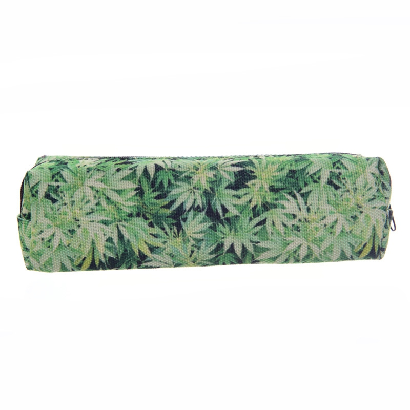 Space Green Leaf Cosmetic Bag Pen Case Stationery Bag Lightweight Cloth Bag Export to Europe and America