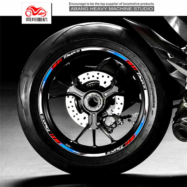 YAMAHA Mountain leaf TMAX530 modified appliquet hub ring steel locomotive ring reflective new product waterproof sticker